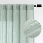 MYSKY HOME Semi Sheer Curtains for Bedroom, Kitchen Curtain Panels Cotton Polyester Blend Fabric Linen Look Texture Light Filtering Privacy Drapes, Farmhouse Home Decor, 50" x 63", Aqua, 2 Pieces