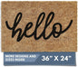 Barnyard Designs Doormat Welcome Mat for Outdoors, Large Front Door Entrance Mat, Brown (Hello, 36x24)