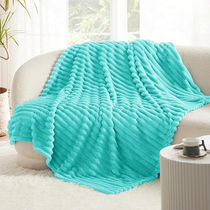 Bedsure GentleSoft Blue Twin XL Blanket for Bed - Cozy Soft Blankets for Women, Cute Small Fleece Throws for Girls, Birthday Gifts for Women Decor Gifts for Mom, Blue Fog, 66x90 Inches
