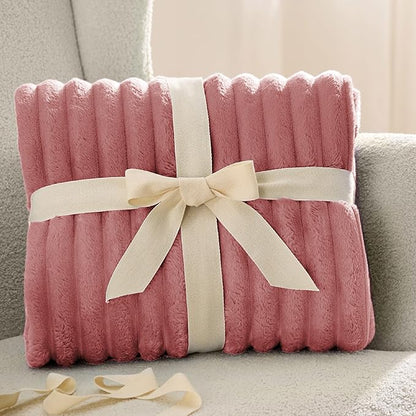 Bedsure GentleSoft Dusty Pink Twin XL Blanket for Bed - Cozy Soft Blankets for Women, Cute Small Fleece Throws for Girls, Birthday Gifts for Women Decor Gifts for Mom, 66x90 Inches