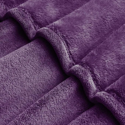 BEDELITE Big Fleece Blanket - 120" x 120" (10' x 10'), Super Soft Fluffy Fuzzy Oversized King Blanket for Bed, Couch, Sofa, Camping,Fits Whole Family,Purple