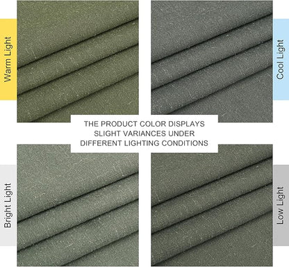 NICETOWN Linen Curtains 84 inch Long, Grommet Thick Linen Blend Window Treatment Vintage & Rustic Style Privacy Added for Bedroom/Living Room, Lichen, W55 x L84, 2 Panels