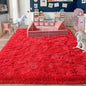 Rugs for Living Room 6x9, Soft Shaggy Modern Shag Area Rug for Bedroom, Upgrade Non-Slip Plush Fluffy Carpet for Kids Boys Girls Room Home Decor Aesthetic, Red