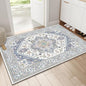 OPPODREAM Soft Throw Rugs 2x3, Small Washable Entryway Rugs 2 x 3 with Non Slip Backing, Low-Pile Faux Cashmere 2 x 3 Carpet, Purple & Green & Cream