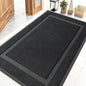 OLANLY Front Door Mat Indoor Outdoor Entrance, Waterproof All-Season, All-Weather Doormat, Sturdy Natural Rubber, Low Profile, Easy Clean Patio Porch Entryway Mat, 47x32, Jet Black