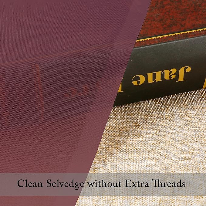 OVZME Burgundy Sheer Curtains 84 inch Length 2 Panels Set, Light Filtering Sheer Privacy Curtain Drapes, Rod Pocket Window Treatments Voile Curtains for Living Room Bedroom, 42" W x 84" L