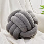 Uvvyui Knot Pillow Ball, Soft Home Decorative Pillows, Round Throw Pillow, Handmade Knotted Plush Pillow, Round Boucle Pillow Cushion (11 Inches Dark Gray)