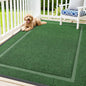 OLANLY Front Door Mat Indoor Outdoor Entrance, Waterproof All-Season, All-Weather Doormat, Sturdy Natural Rubber, Fade Resistant, Low Profile, Easy Clean Patio Porch Entryway Mat, 71x47, Green