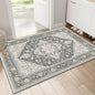 OPPODREAM Soft Throw Rugs 2x3, Small Washable Entryway Rugs 2 x 3 with Non Slip Backing, Low-Pile Faux Cashmere 2 x 3 Carpet, Greenish Grey