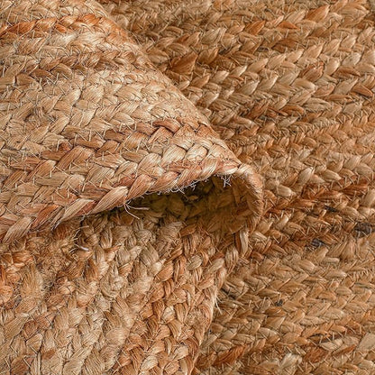 Hausattire Hand Woven Jute Braided Rug, 2'x6' – Natural, Reversible Boho Entry Area Rugs for Kitchen, Living Room I Farmhouse Indoor Outdoor Decorative Floor Rug, 24x72 Inches