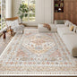 zesthome 7x9 Area Rug, Super Soft Washable Rugs for Living Room, Non-Slip Stain Resistant Vintage Rugs, Ultra-Thin Large Area Rugs (Orange,7'x9')