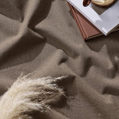 RYB HOME Coffee Linen 100% Blackout Curtains for Bedroom 52 Width 120 inch Long, Thich Luxury Extra Long Drapes for Modern/Vintage/Farmhouse Home Decor, Thermal Insulated Window Treatment, 2 Panels