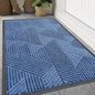 Smiry Front Door Mat Outside Entrance, Heavy Duty Sturdy Natural Rubber Doormat, Trap Dirt and Moisture, Easy Clean Low Profile Welcome Floor Mats for Indoor Outdoor Entry, 71x23 Inch, Blue