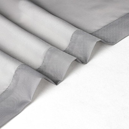 Chyhomenyc Charcoal Grey Sheer Scarf Valances for Windows 216 Inch Extra Long, Window Scarf Drapes Rod Pocket Backdrop for Wedding Arch Draping/Party/Canopy Bed/Living Room, 2PC, 18 Feet Length