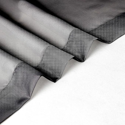 Chyhomenyc Black Sheer Valances for Windows 2 Pack, 42W x 14L Inches Small Window Curtains for Living Room Bathroom Cafe Laundry Basement, Elegant Top Dual Rod Pocket Voile Curtain