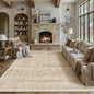 8x10 Washable Area Rug for Living Room Bedroom Vintage Beige Non Slip Carpet Traditional Retro Soft Low Pile Large Throw Rug for Dining Room Kitchen Office Indoor