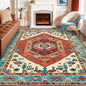 SERISSA Boho Area Rug 8x10 Orange, Washable Large Rugs for Living Room, Ultra Soft Non-Slip Bedroom Rug Print Distressed Vintage Tribal Farmhouse Carpet Rug for Dining Room Dorm Office Home Decor