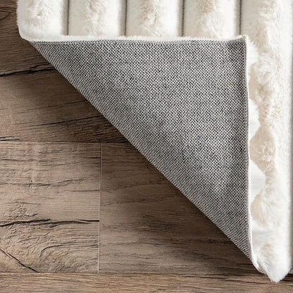 Nuloom SuperiorWash Collection Kai Off-White, 2'6" x 8', Fluffy and Cozy, High Traffic, Stain Resistant, Easy Clean, Durable Washable Runner for Bedroom, Living Room, Dining, Den, Foyer, Entryway