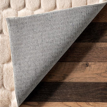 Nuloom Nia Beige, 5' x 8', Cozy Shag, Fluffy and Soft, High Traffic, Stain Resistant, Easy Clean, Durable Machine Washable Area Rug for Bedroom, Living Room, Dining, Den, Foyer, Entryway