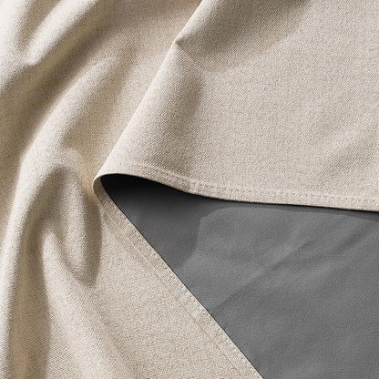 RYB HOME Warm Sand 100% Blackout Curtains for Bedroom, Linen Drapes Back Tab&Rod Pocket, Thermal Insulated Privacy Assurd Curtains for Sliding Glass Doors/Dining/Living Room, W52 x L108, 2 Panels