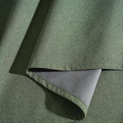 RYB HOME Forest Green 100% Blackout Linen Curtains 96 Length 52 Width, Privacy Assurd & Thermal Insulated Drapes for Bedroom/Sliding Door, Rod Pocket&Back Tab Modern Fashion Style, 2 Panels