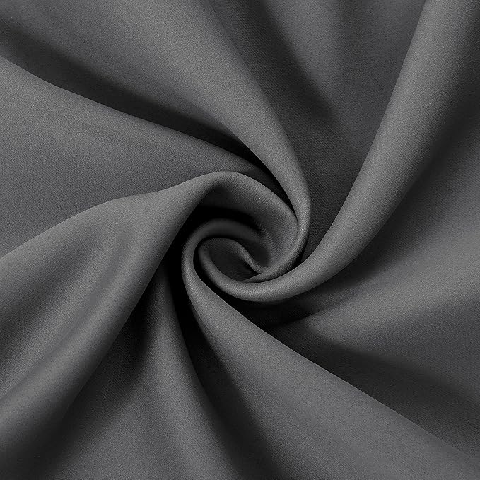 LEMOMO Grey Blackout Curtains 34 x 54 Inch Length/Set of 2 Curtain Panels/Thermal Insulated Room Darkening Blackout Curtains for Bedroom