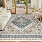 Madane 5x7 Area Rugs for Living Room, Stain Resistant Washable Rugs, Non-Slip Backing Area Rug, Vintage Home Decor Rug for Bedroom (Navy Blue, 5'x7')