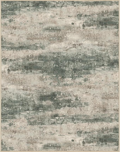 BEIMO Area Rugs 10x12 for Living Room Bedroom, Modern Abstract Machine Washable Rug, Large Soft Low Pile Floor Cover with Non Slip Backing for Dining Room, Grey/Dark Green