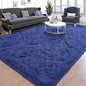 Tepook Super Soft Fluffy Rug for Bedroom, Modern Shaggy Fuzzy Kids Rugs for Living Room, Plush Indoor Nursery Home Decor Dorm Carpet with Non-Slip Bottom, Light Navy, 4 X 6 Feet