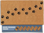 Barnyard Designs Natural Coco Coir Heavy Duty Backing Doormat - Large Cute Non-Slip Front Door Welcome Mat for Outside Entrance or Porch Entry, Brown (17x30, Paws)